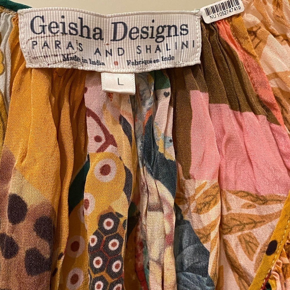 Geisha Designs Collage Midi Dress Size L - Picture 8 of 9